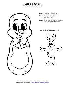 Make a Bunny Holiday Worksheet