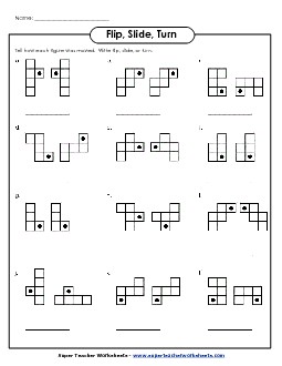 Flips, Slides, Turns Free Geometry Worksheet