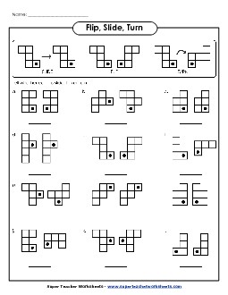 Flips, Slides, Turns - 2 Geometry Worksheet