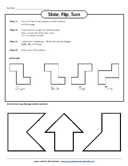 Trace and Draw - Slide, Flip, Turn Geometry Worksheet