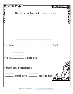 About Stepdad (Primary) Fathers Day Worksheet