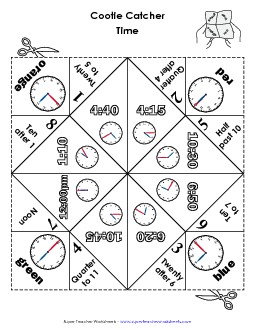 Time (Advanced) Worksheet