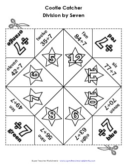 Divide by SEVEN Division Worksheet