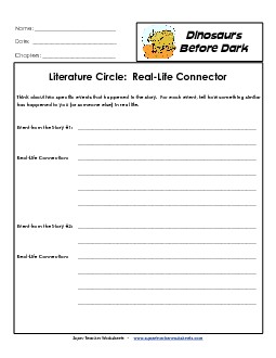 Lit. Circles: Real-Life Connector Books Worksheet