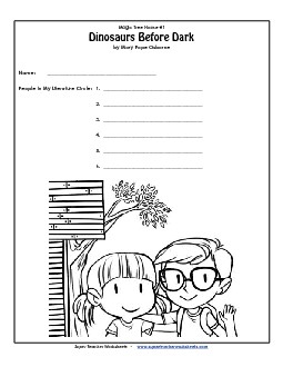 Lit. Circles: Cover Page Books Worksheet