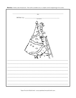 Writing - Tree Topper Christmas Worksheet