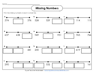 Counting (3-Digit) Worksheet