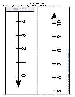 Number Line 1-10 - Cut & Glue Free Pattern Worksheet