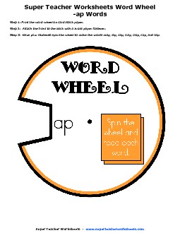 -ap Word Wheel Phonics Worksheet