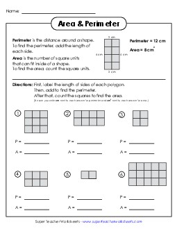 Perimeter and Area Worksheet Geometry Worksheet