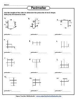 Perimeter Squares Geometry Worksheet