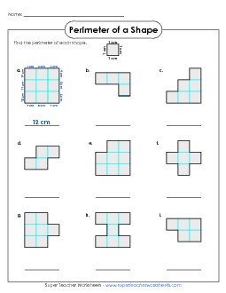 Perimeter Worksheet (Basic) Geometry Worksheet