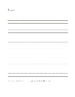 Large Dotted Lines (Name Line) Free Printing Worksheet