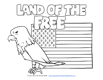 Land of the Free Coloring Pages Worksheet