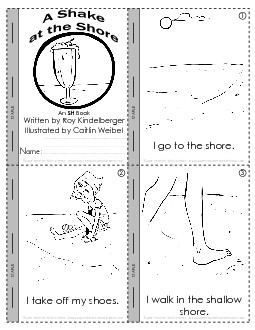 A Shake at the Shore (sh sound) Minibooks Worksheet