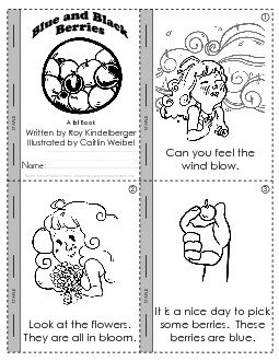 Blue and Black Berries (bl sound) Minibooks Worksheet