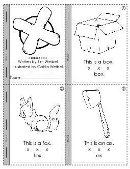 Letter X Mini-Book Minibooks Worksheet