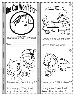 Car Won\'t Start (st sound) Minibooks Worksheet