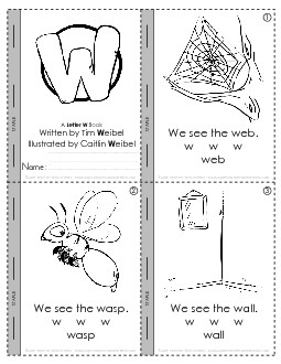 Letter W Mini-Book Minibooks Worksheet