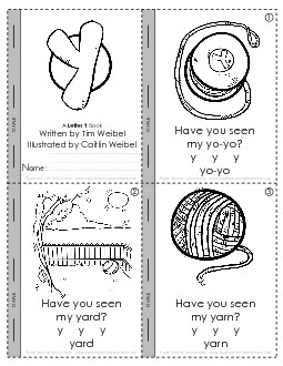 Letter Y Mini-Book Minibooks Worksheet