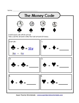 The Money Code (Basic) Counting Money Worksheet