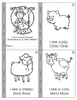 Farm Minibooks Worksheet