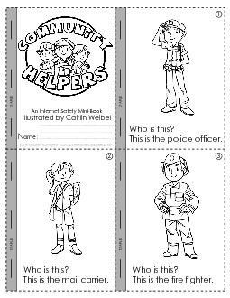 Community Helpers Mini-Book Minibooks Worksheet