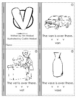 Letter V Mini-Book Minibooks Worksheet