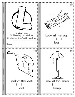 Letter L Mini-Book Minibooks Worksheet