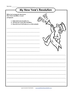 Resolutions (Intermediate) New Year Worksheet