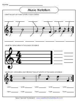 Art & Music  Free Printable Worksheet