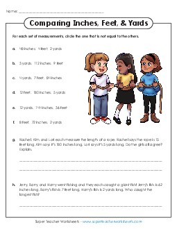 Measurement  Free Printable Worksheet