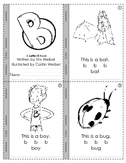 Letter B Mini-Book Free Minibooks Worksheet