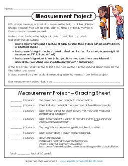 Measurement Project Worksheet