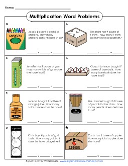 Basic Multiplication  Free Printable Worksheet