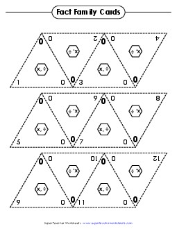 Fact Family Flashcards Multiplication Worksheet