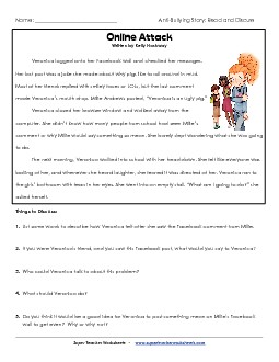 Online Attack (Cyberbullying) Worksheet