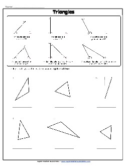 Triangle Types Geometry Worksheet