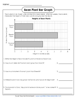 Bean Plant Growth Graph Graphing Worksheet