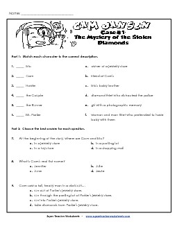 Comprehension Questions (Whole Book) Books Worksheet