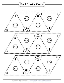 Fact Family Flashcards Addition Worksheet