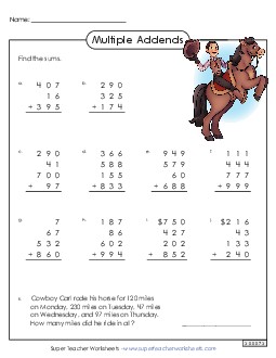 Math  Free Printable Worksheet