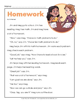 Homework 2nd Grade Reading Comprehension Worksheet