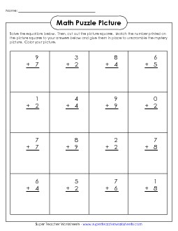 100 Days - Addition (Basic) 100th Day Worksheet