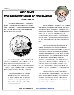 John Muir 5th Grade Reading Comprehension Worksheet