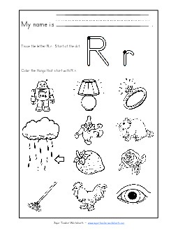 Words that Start with R r Free Phonics Beginningsounds Worksheet