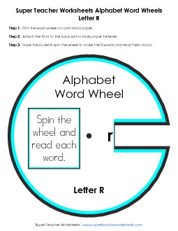 R -  Word Wheel Word Wheels Worksheet