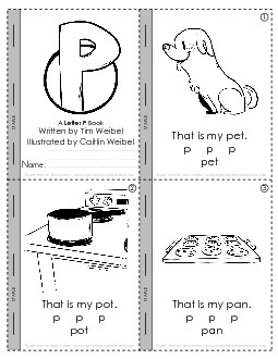 Letter P Mini-Book Minibooks Worksheet