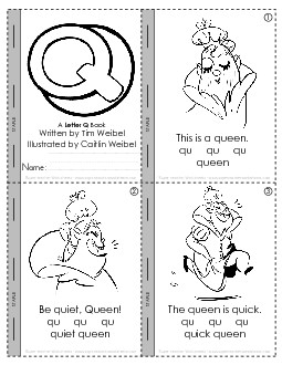 Letter Q Mini-Book Minibooks Worksheet