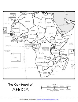 Africa Map Maps Worksheet